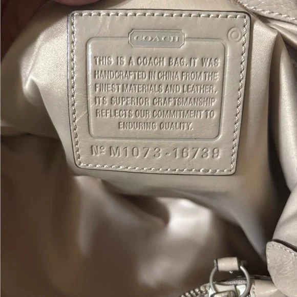 Coach Alexandra Large Leather Shoulder Bag in Ivory - Picture 8 of 12